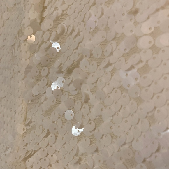 BCBGMAXAZRIA Ivory Sequin Cocktail Dress - Picture 6 of 8